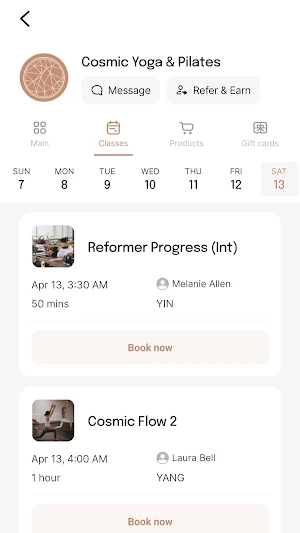 Cosmic Yoga & Pilates App Screenshot 2