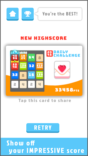 2048 Daily Challenges - Best pastime & brain game Screenshot 3