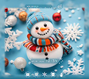 Adorable Snowman Theme +HOME Screenshot 0