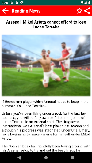 Arsenal Latest News Screenshot 1