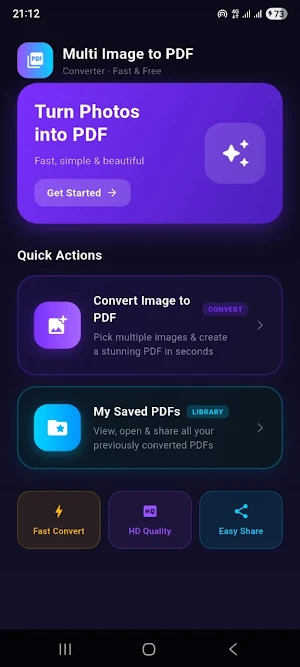 Multi Image to Pdf Converter Screenshot 1