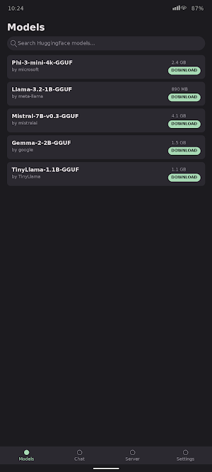 LLM Server — On-Device AI API Screenshot 0