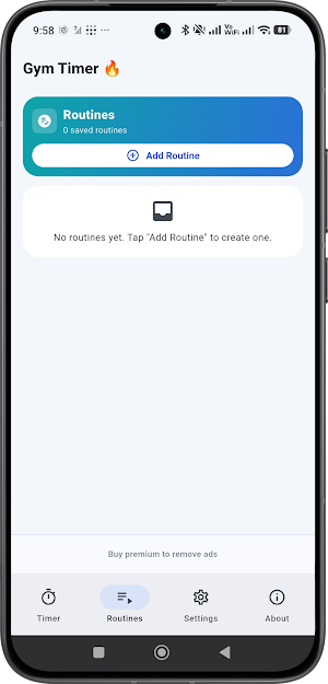 Gym TImer - Interval, Routine Screenshot 1