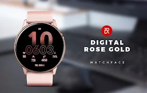 Digital Rose Gold Watch Face Screenshot 0