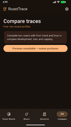 RoastTrace: Coffee Roast Log Screenshot 1