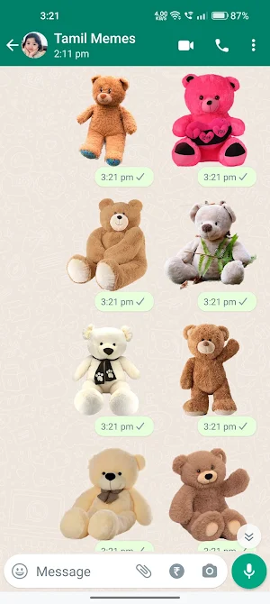 Teddy Bear Stickers Screenshot 1