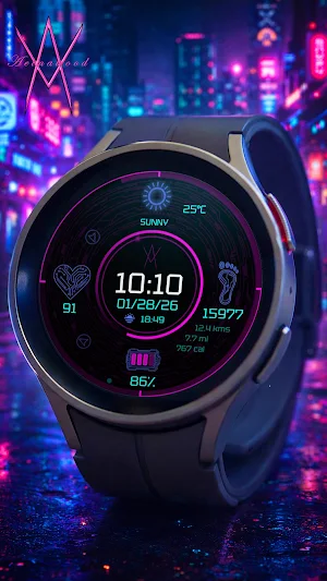 Cyberpunk Inspired Watch Face Screenshot 0