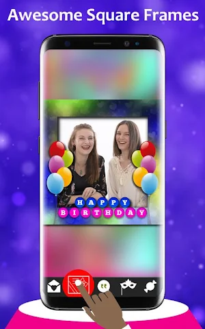 Birthday Greeting Cards Maker: Create photo frames Screenshot 1