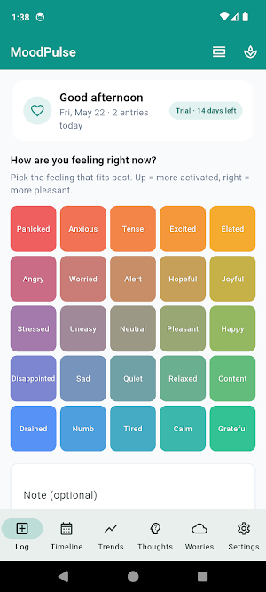 MoodPulse: Anxiety Tracker Screenshot 0