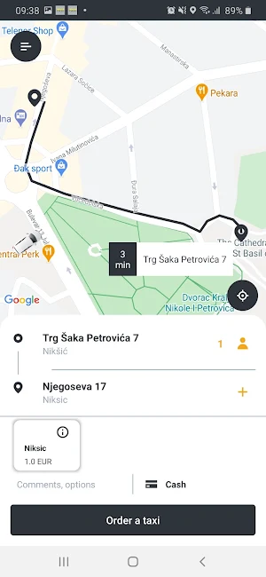 Quick taxi Niksic Screenshot 3