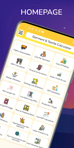 Garment & Textile Calculator Screenshot 0