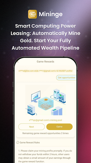 Mininge Cloud Miner Screenshot 3