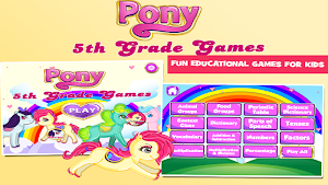 Cute Ponies 5th Grade Games Screenshot 0