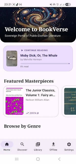 BookVerse: Classic E-Reader Screenshot 2