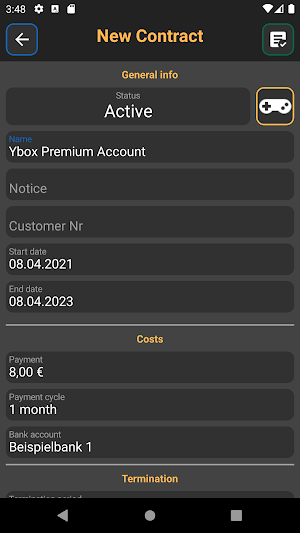 Contracts (local and secure) Screenshot 1