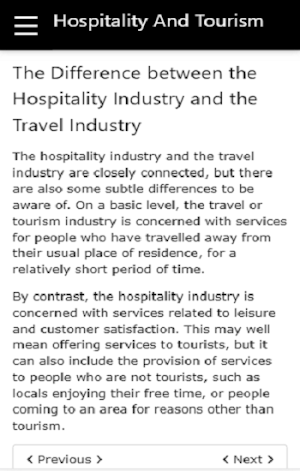 Hospitality and Tourism Screenshot 1