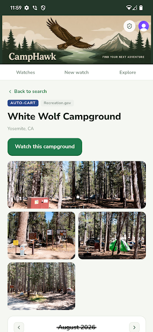 CampHawk: Campsite Alerts Screenshot 3