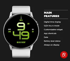 Stylish Green Watch Face Screenshot 1