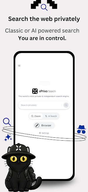 xPrivo - Private Search and AI Screenshot 1