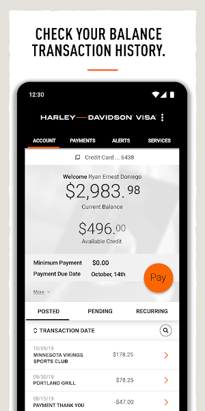 Harley-Davidson® Visa Card Screenshot 2