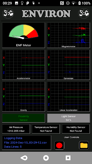 Environ - Data Logger Screenshot 2