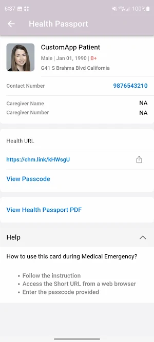 Oaks Health Portal Screenshot 2