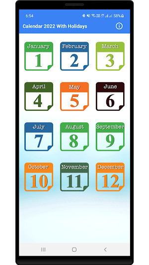 Calendar 2022 & Holidays Screenshot 1