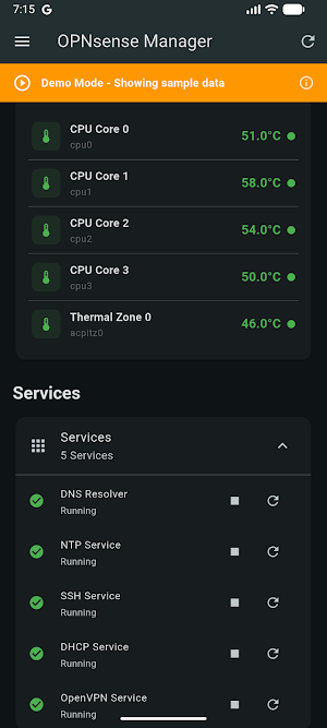 OPNsense Manager Screenshot 1