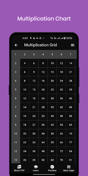 Math Multiplication Table 1-50 Screenshot 0