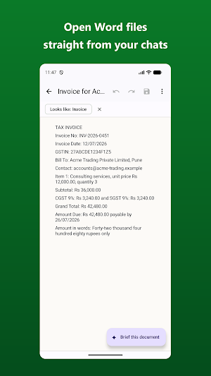 Document AI: Word DOCX Editor Screenshot 0