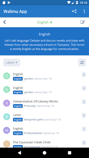 Walimu App Screenshot 1