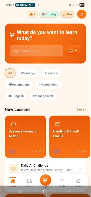 ProTalk: Business English AI Screenshot 0