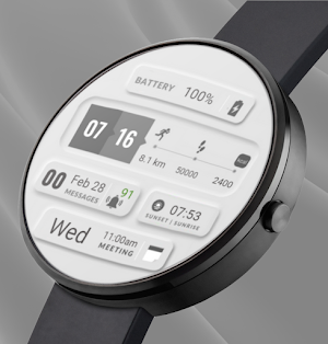 Viral Grey Minimal Watch Face Screenshot 3