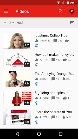 YouTube Studio Screenshot 2