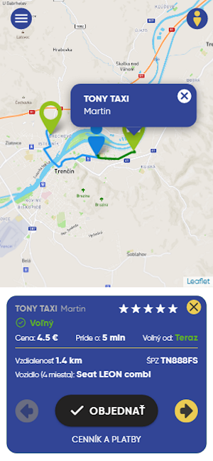 TONY Taxi Trenčín Screenshot 3