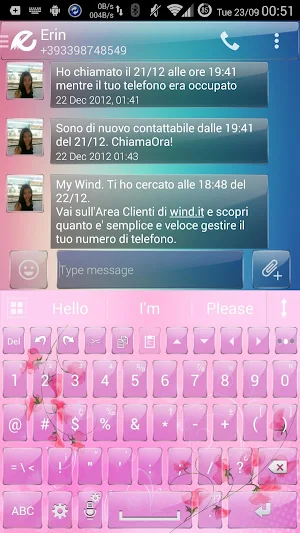 AI Keyboard Theme Glass Flower Screenshot 2