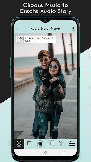 Audio Status Maker App With Photo - Audio Story Screenshot 2
