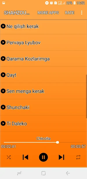 Shahzouda qo'shiqlar Screenshot 3