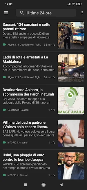 Sassari notizie Screenshot 2