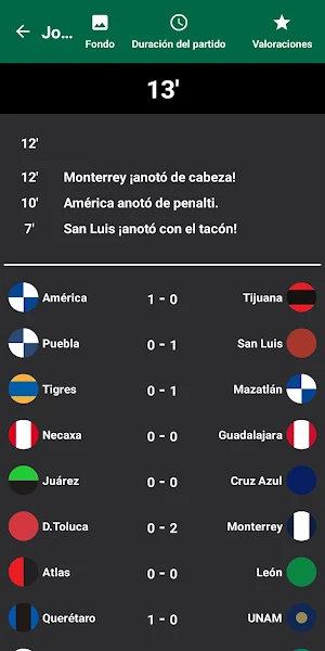 Simulador de la Liga Mexicana Screenshot 3