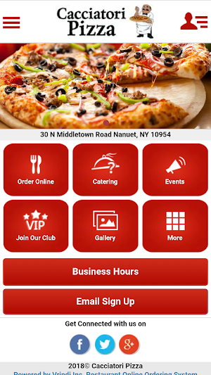 Cacciatori Pizza Screenshot 0