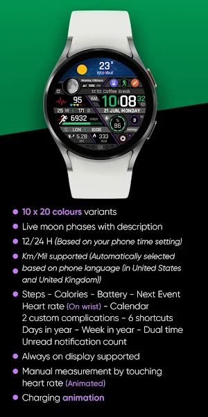 Realistic Info - Watch Face Screenshot 3