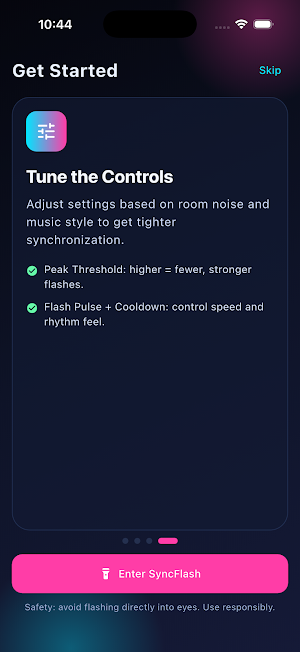 SyncFlash - Beat Synced Flash Screenshot 2