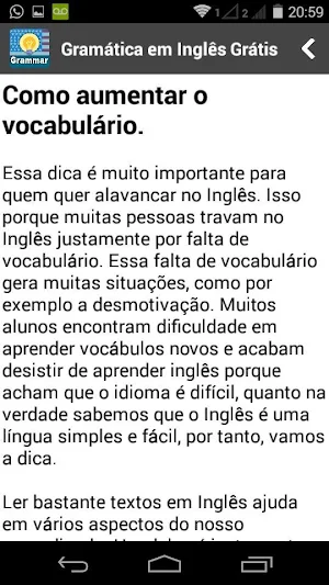 Gramática em Inglês Grátis Screenshot 3