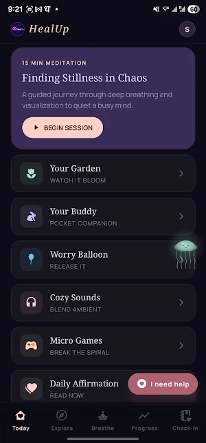 HealUp: Anxiety Relief Screenshot 2
