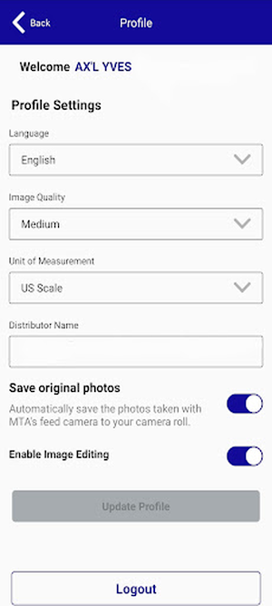 Komatsu MTA Mobile UAT Screenshot 1