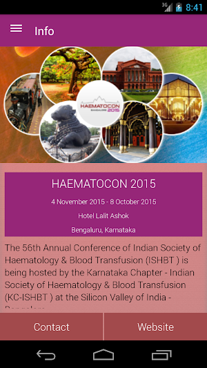 HAEMATOCON 2015 Screenshot 1