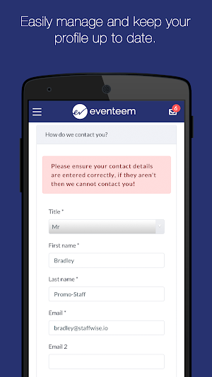 Eventeem Staffing Screenshot 2