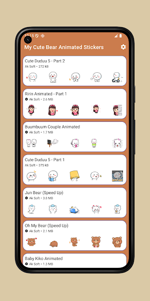 My Cute Bear Animated Stickers Screenshot 0