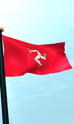 Isle of Man Flag 3D Wallpaper Screenshot 3